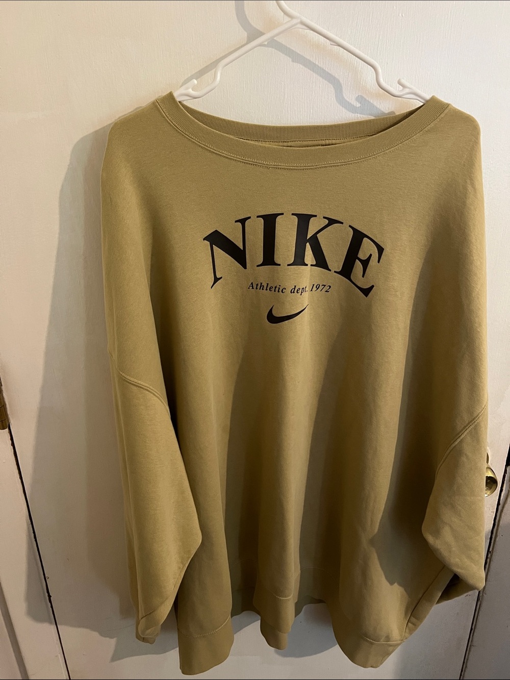 Nike Olive Green Crewneck with Black Logo